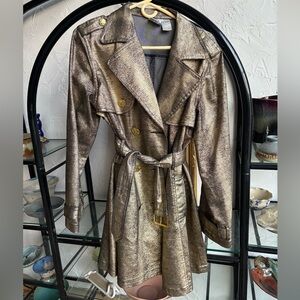 DG2 by Diane Gilman Gold Trench Coat set